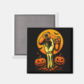 Halloween Skelet Gamer Video Gamecontroller B Magneet (Voorkant / Achterkant)