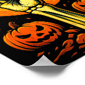 Halloween Skelet Gamer Video Gamecontroller B Poster (Hoek)