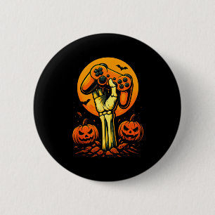 Halloween Skelet Gamer Video Gamecontroller B Ronde Button 5,7 Cm