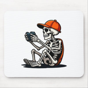Halloween Skelet Gamer Video Games 1  Muismat