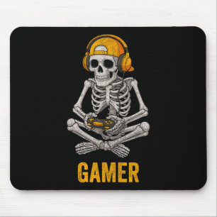 Halloween Skelet Gamer Video Games Grappig Skelet Muismat