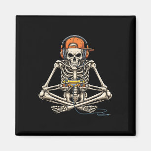 Halloween Skelet Gamer Video Games Grappige Gaming Magneet