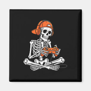 Halloween Skelet Gamer Video Games Jongens Mannen Magneet