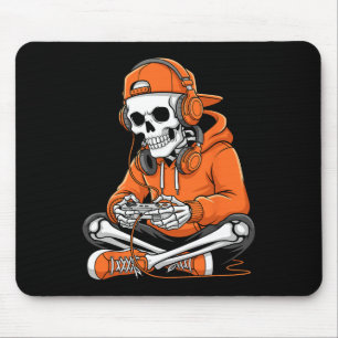 Halloween Skelet Gamer Videospel Jongens Mannen Ki Muismat