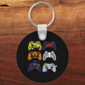 Halloween Skelet Gaming Controllers Zombie Mummy Sleutelhanger (Voorkant)