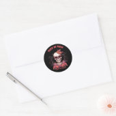 Halloween Skelet Gezicht Gotische Schedel Ronde Sticker (Envelop)