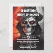 Halloween skelet gezicht spookachtig gothic monste kaart (Voorkant)