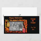 Halloween Skelet Grafsteen Fotokaart Feestdagenkaart (Voorkant / Achterkant)