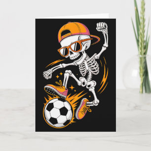 Halloween skelet grappige voetbalshirt voor tiener kaart
