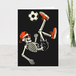 Halloween skelet grappige voetbalshirt voor tiener kaart