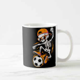 Halloween skelet grappige voetbalshirt voor tiener koffiemok