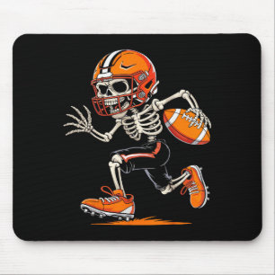 Halloween skelet grappige voetbalshirt voor tiener muismat