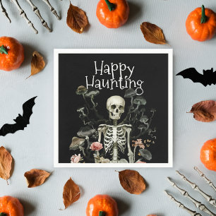 Halloween Skelet Griezelen Bos Feest Zwart Servet