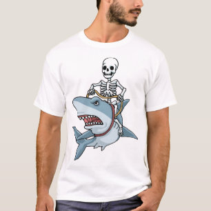 Halloween Skelet Haai Grappig Halloween Cadeau T-shirt