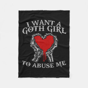 Halloween Skelet Hand Ik Wil Dat Een Goth Meisje M Fleece Deken