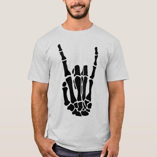Halloween Skelet Hand Uniseks T-shirt (Voorkant)