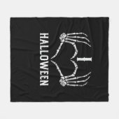 Halloween Skelet Handen Hart Schattigee Vrouwen Me Fleece Deken (Voorkant (Horizontaal))
