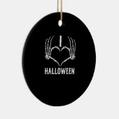Halloween Skelet Handen Hart Schattigee Vrouwen Me Keramisch Ornament (Rechts)