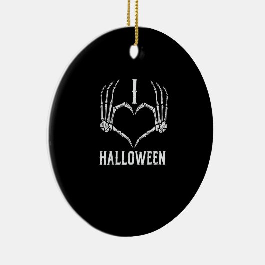 Halloween Skelet Handen Hart Schattigee Vrouwen Me Keramisch Ornament (Rechts)