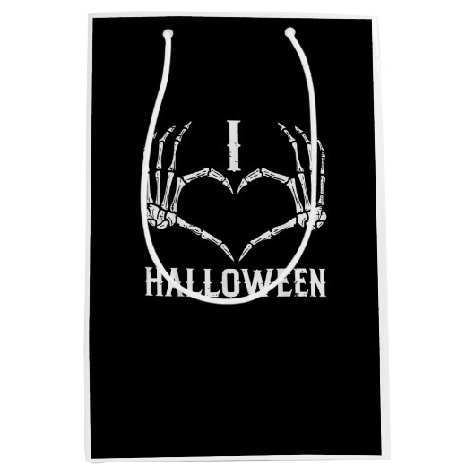 Halloween Skelet Handen Hart Schattigee Vrouwen Me Medium Cadeauzakje (Voorkant)