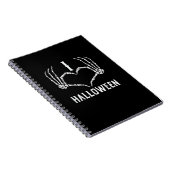Halloween Skelet Handen Hart Schattigee Vrouwen Me Notitieboek (Rechterzijde)