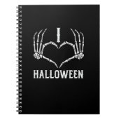 Halloween Skelet Handen Hart Schattigee Vrouwen Me Notitieboek (Voorkant)