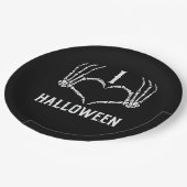 Halloween Skelet Handen Hart Schattigee Vrouwen Me Papieren Bordje (Gekanteld)