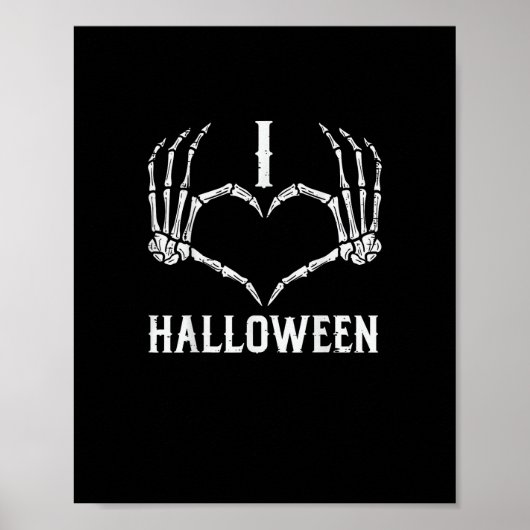Halloween Skelet Handen Hart Schattigee Vrouwen Me Poster (Voorkant)