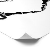 Halloween Skelet Hart Handen Poster (Hoek)