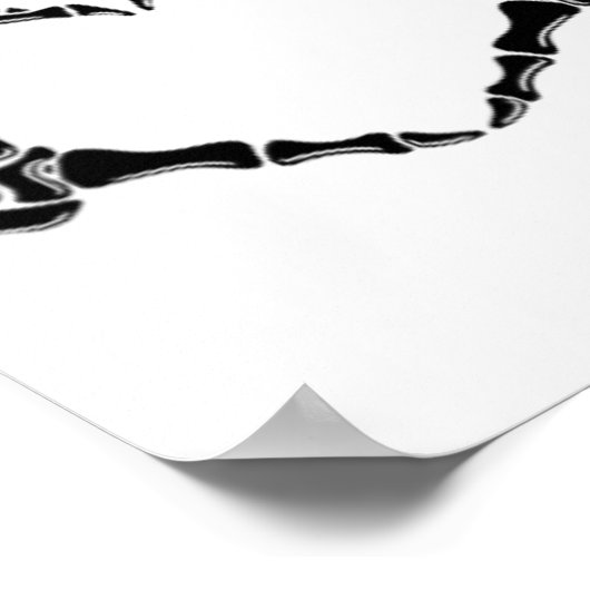 Halloween Skelet Hart Handen Poster (Hoek)