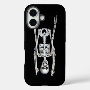 Halloween Skelet Headstand iPhone 16 Hoesje