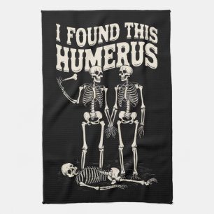 Halloween skelet heb grappige opperarmbeen kostuum theedoek