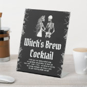 Halloween Skelet Heksenbrouwsel Cocktail Bord Reclamebord Met Voetstuk (Insitu)
