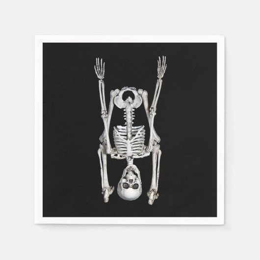 Halloween Skelet Hoofstand Servet (Voorkant)