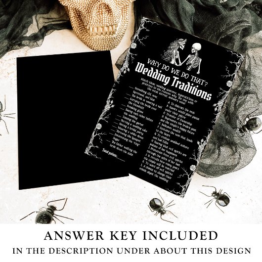 Halloween Skelet Huwelijks Tradities Bruidsspel Kaart