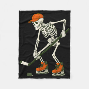 Halloween skelet ijshockey kostuum grappige mannen fleece deken