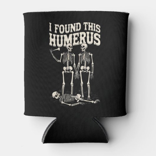 Halloween skelet Ik vond humerus grappig kostuum Blikjeskoeler (Voorkant)