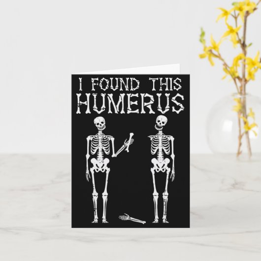 Halloween skelet Ik vond humerus grappig kostuum M Kaart (Gele Bloem)