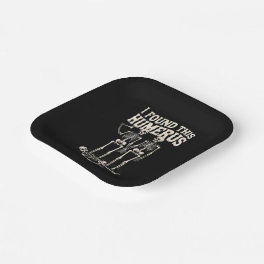 Halloween skelet Ik vond humerus grappig kostuum Papieren Bordje (Gebogen)