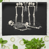 Halloween skelet Ik vond humerus grappig kostuum Theedoek (Gevouwen)