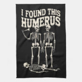 Halloween skelet Ik vond humerus grappig kostuum Theedoek (Verticaal)