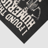 Halloween skelet ik vond opperarmbeen grappig kost tissuepapier (Detail)