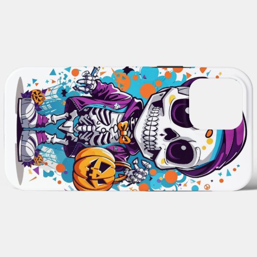 Halloween skelet illustratie Case-Mate iPhone case (Achterkant (horizontaal))