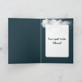 Halloween skelet in een roeiboot kaart (Binnen)