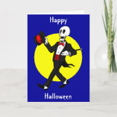 Halloween Skelet in Tuxedo Suit Kaart (Voorkant)