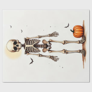 Halloween skelet inpakpapier