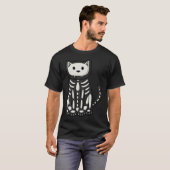 Halloween Skelet Kat T-shirt (Voorkant volledig)