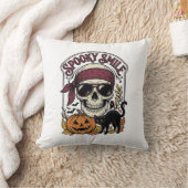 Halloween Skelet Kat Vintage Pompoen Grafisch_1 Kussen (Deken)