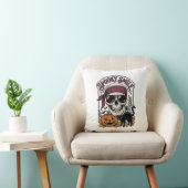 Halloween Skelet Kat Vintage Pompoen Grafisch_1 Kussen (Stoel)