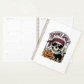 Halloween Skelet Kat Vintage Pompoen Grafisch_1 Planner (Display)
